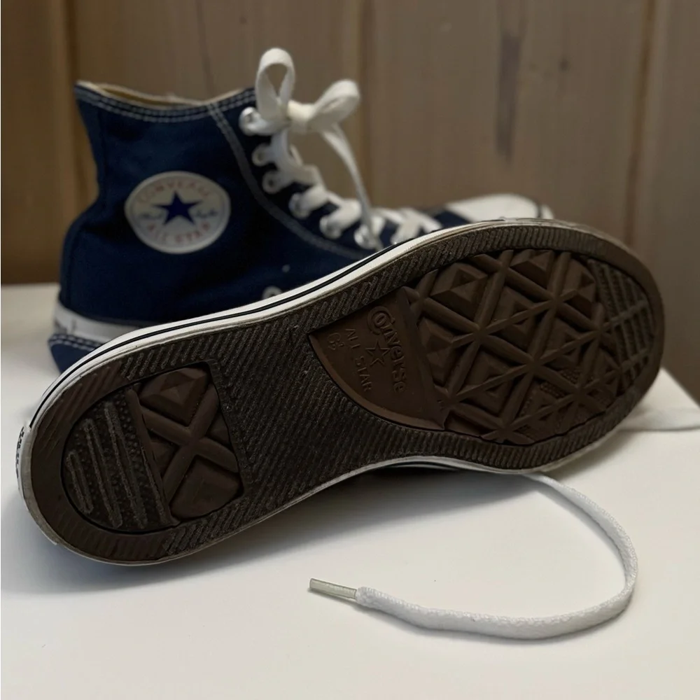 Unisex Converse High Top Sneakers - Navy & White - Picture 5 of 6